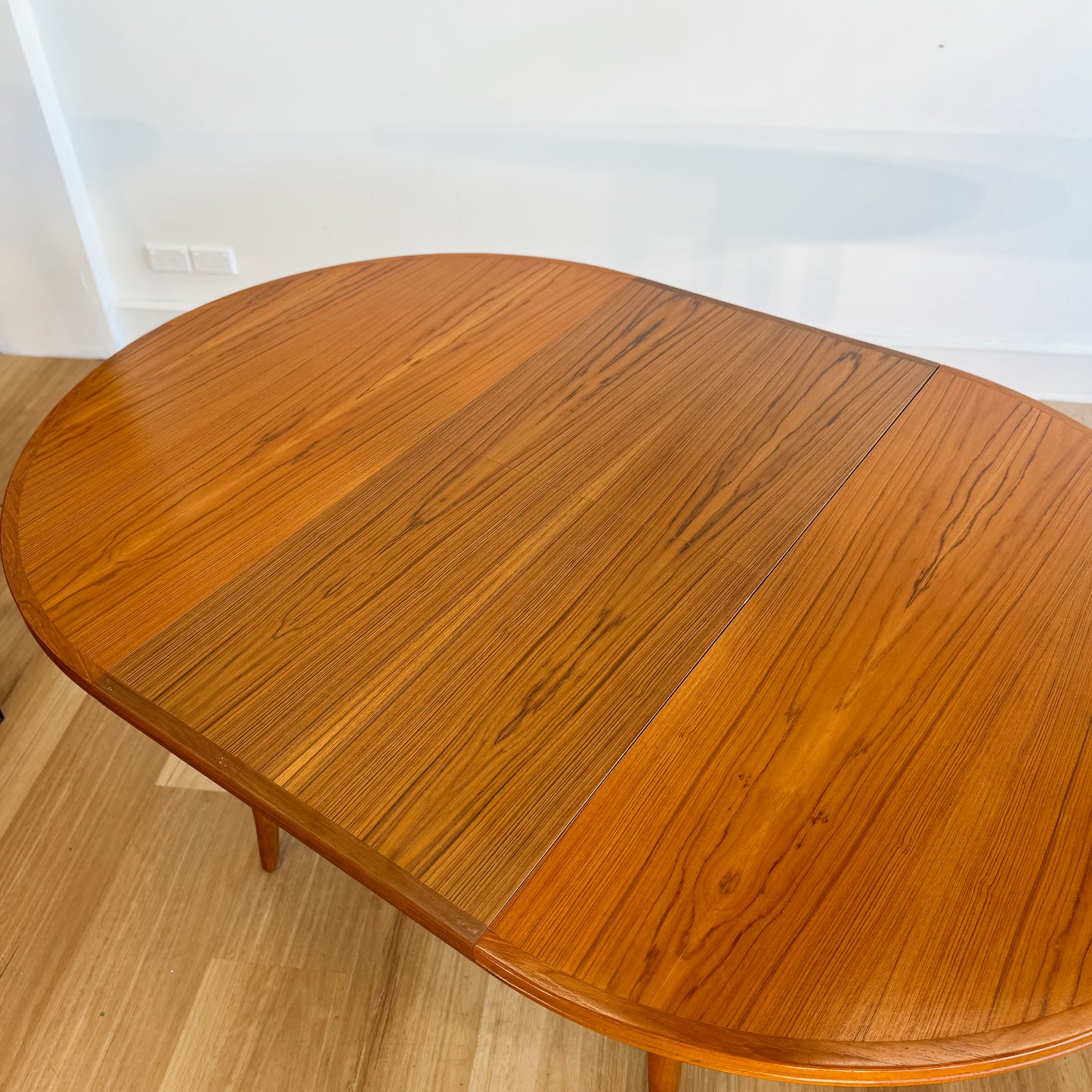 Late 1970s Parker Furniture teak extension dining table