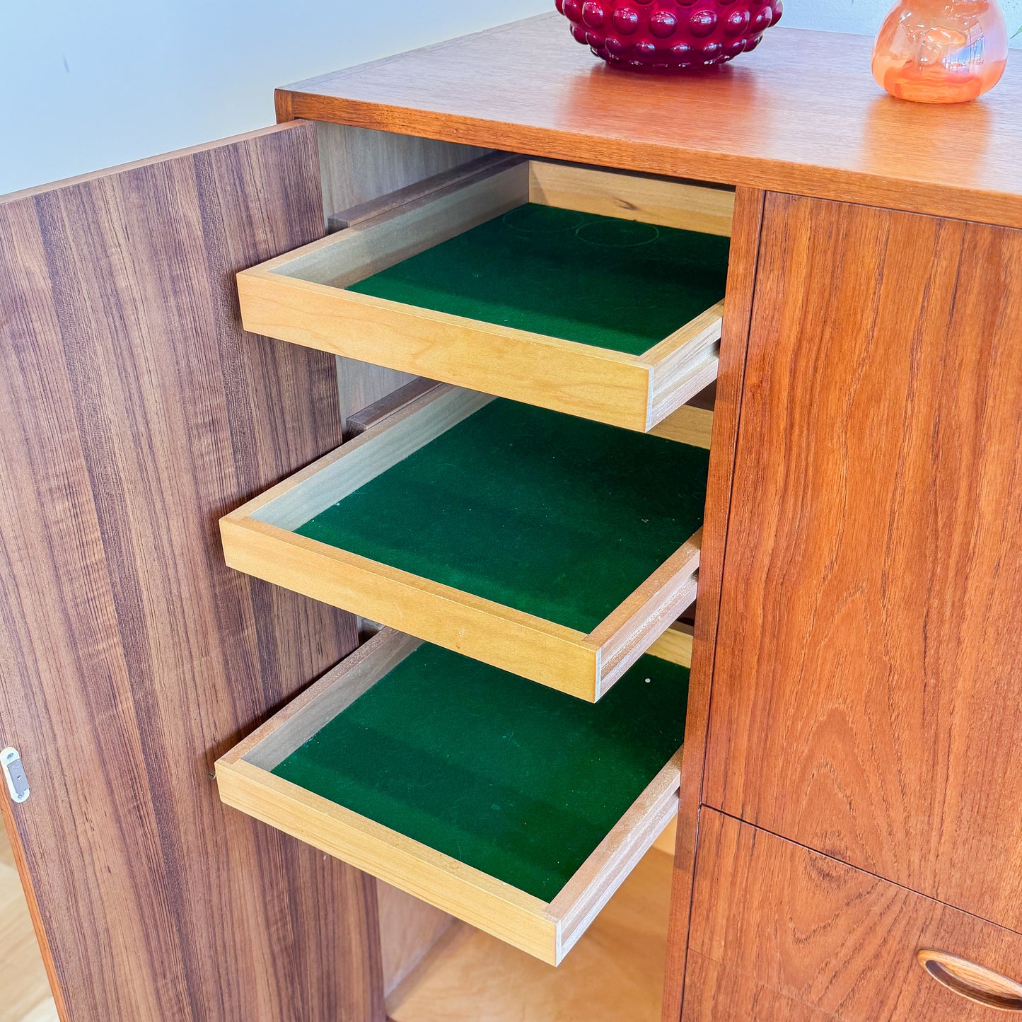 Chiswell circa 1960s teak single door cocktail cabinet