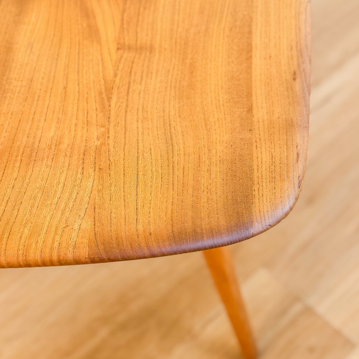 Circa 1960s Fully Restored English Elm Plank Top Dining Table by Ercol
