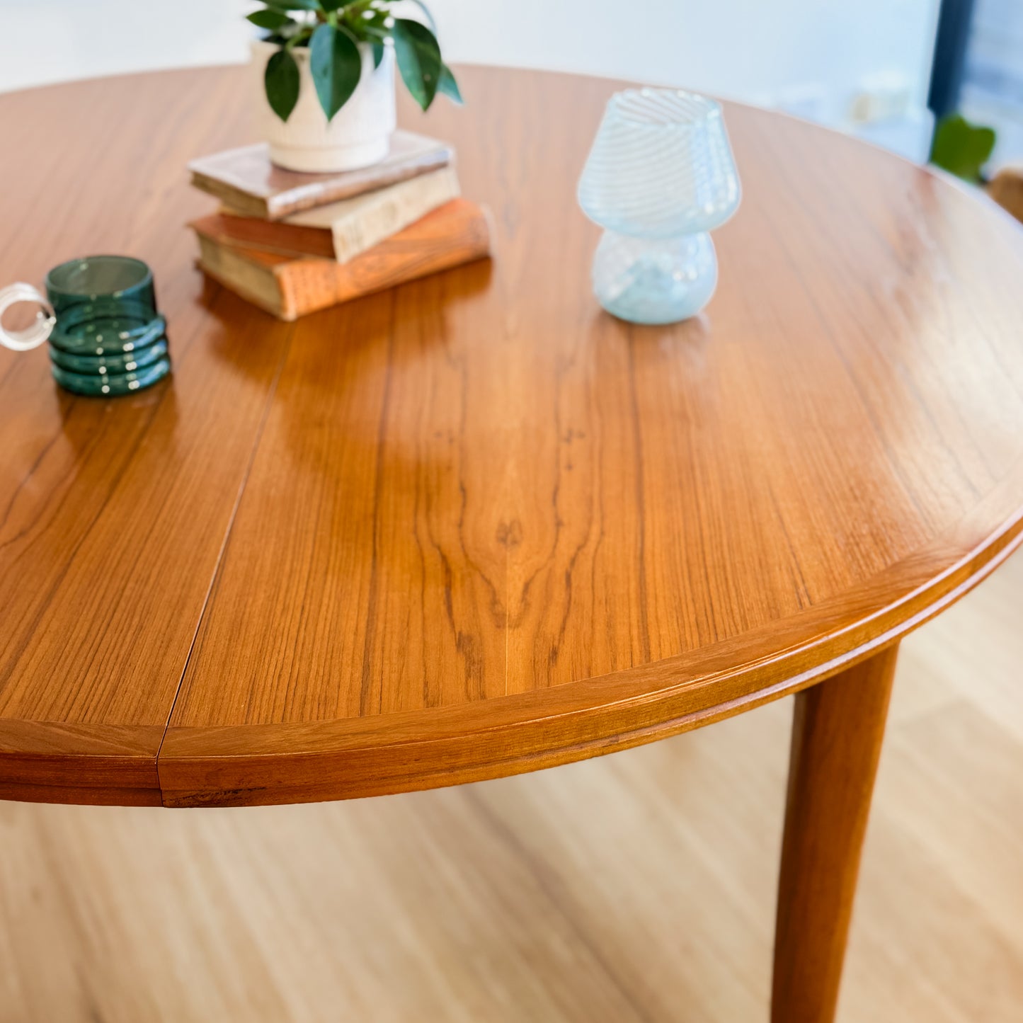 Late 1970s Parker Furniture teak extension dining table