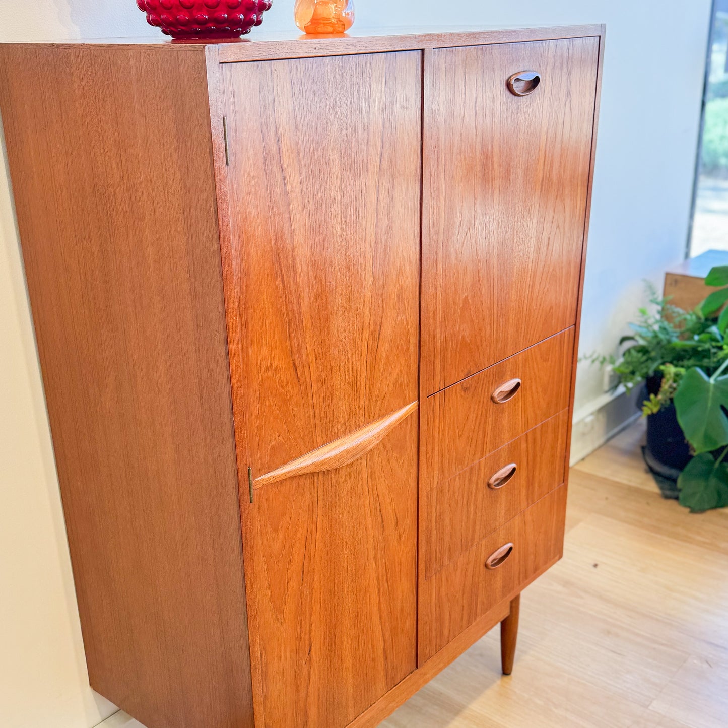 Chiswell circa 1960s teak single door cocktail cabinet