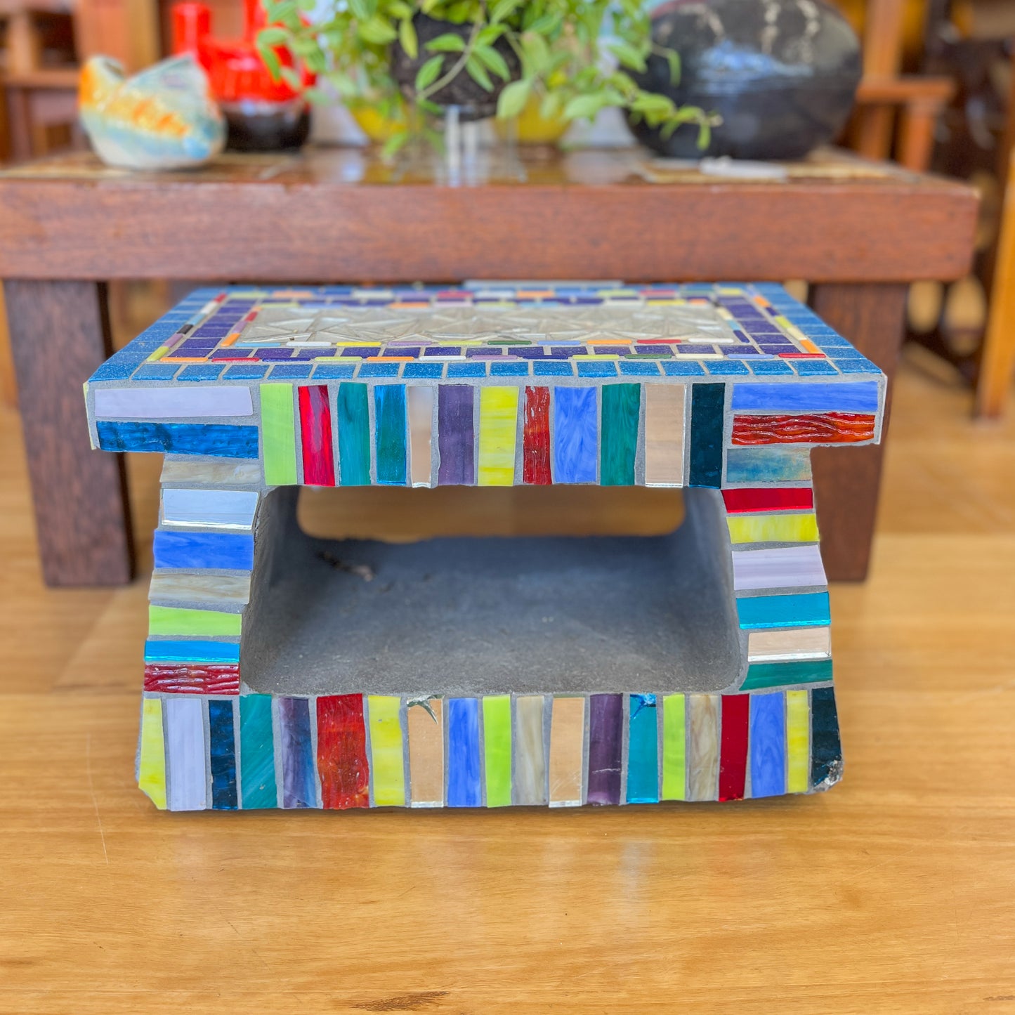 Hand Crafted Mosaic Plant Stand
