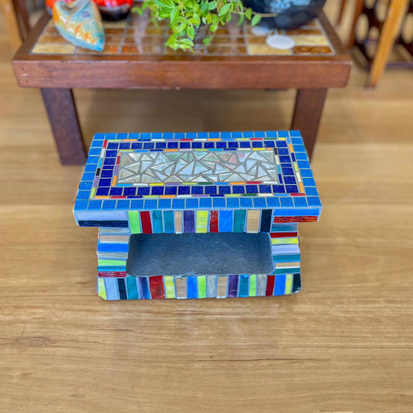 Hand Crafted Mosaic Plant Stand